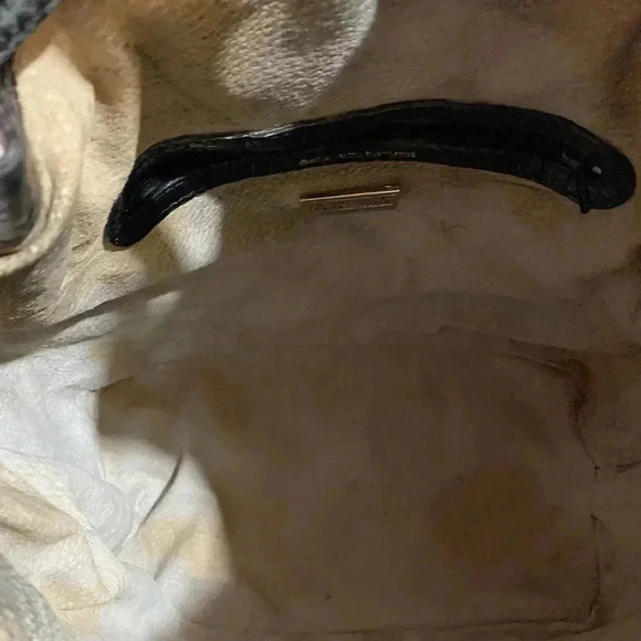 Francesco rogani black croc leather satchel handbag - Picture 9 of 15